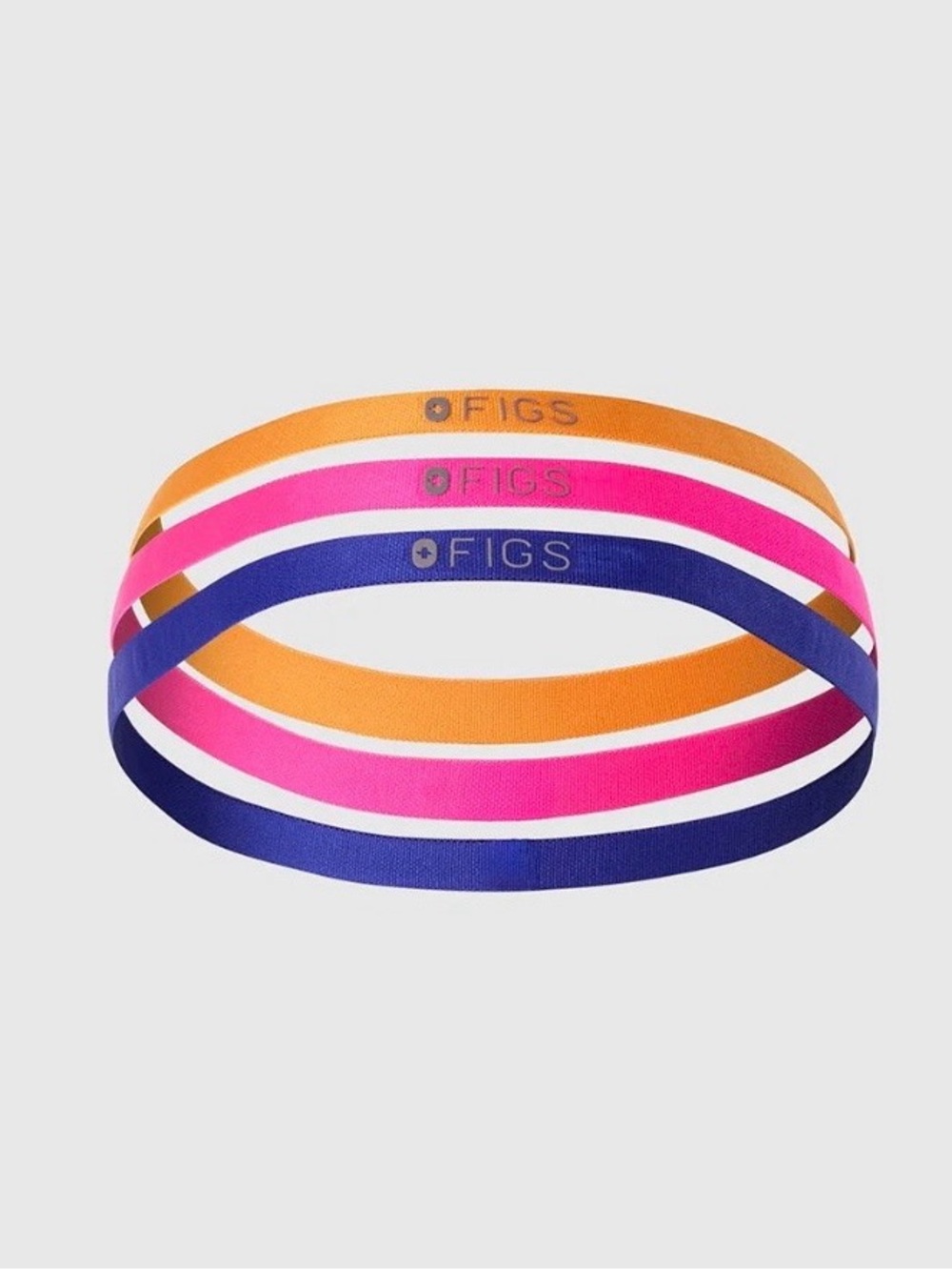 Figs Reversible Thin Headband Trio in Hot Pink, Orange, & Deep Royal Blue